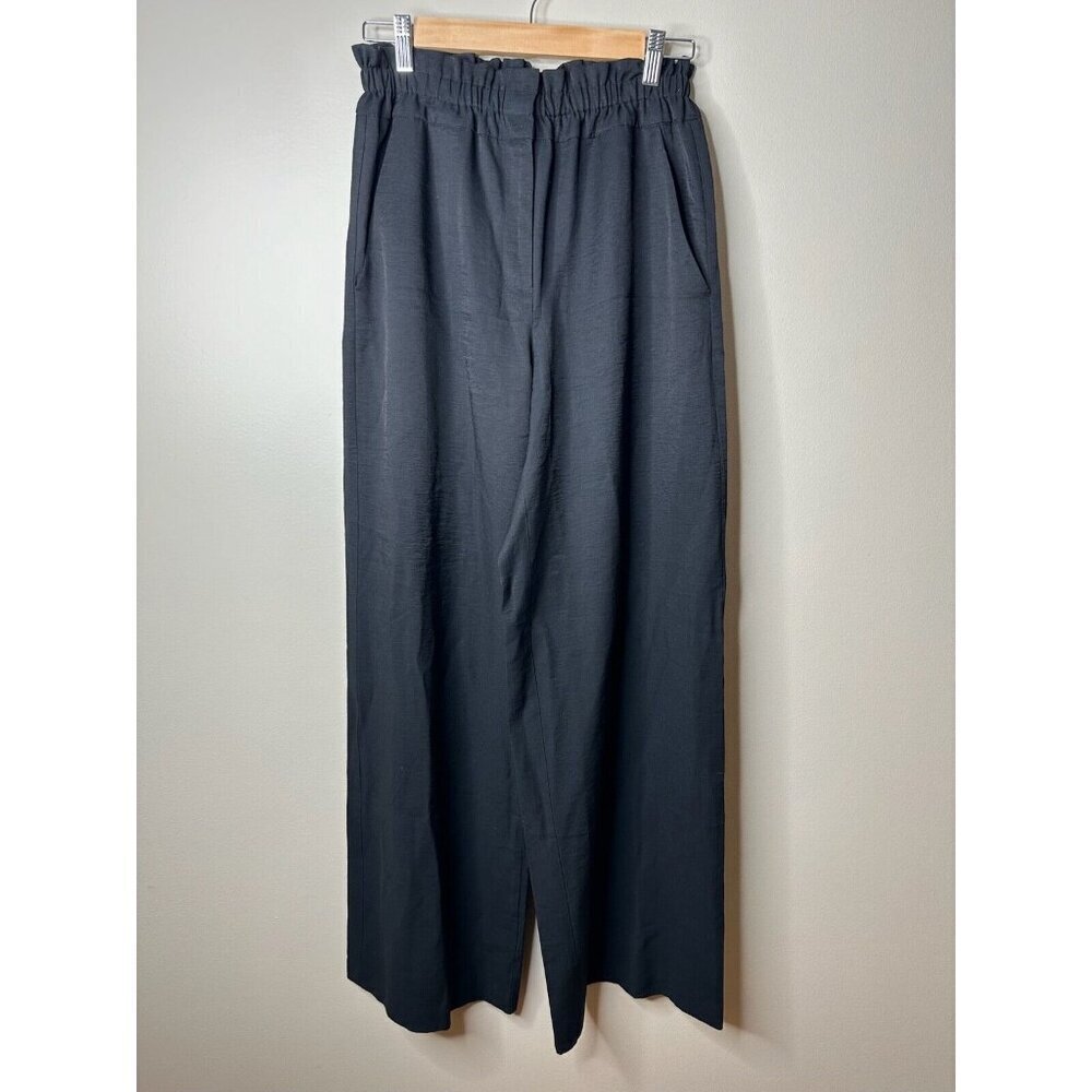 Wayf Pants Womens Sz S Black Elastic Waist Wide Leg Trousers